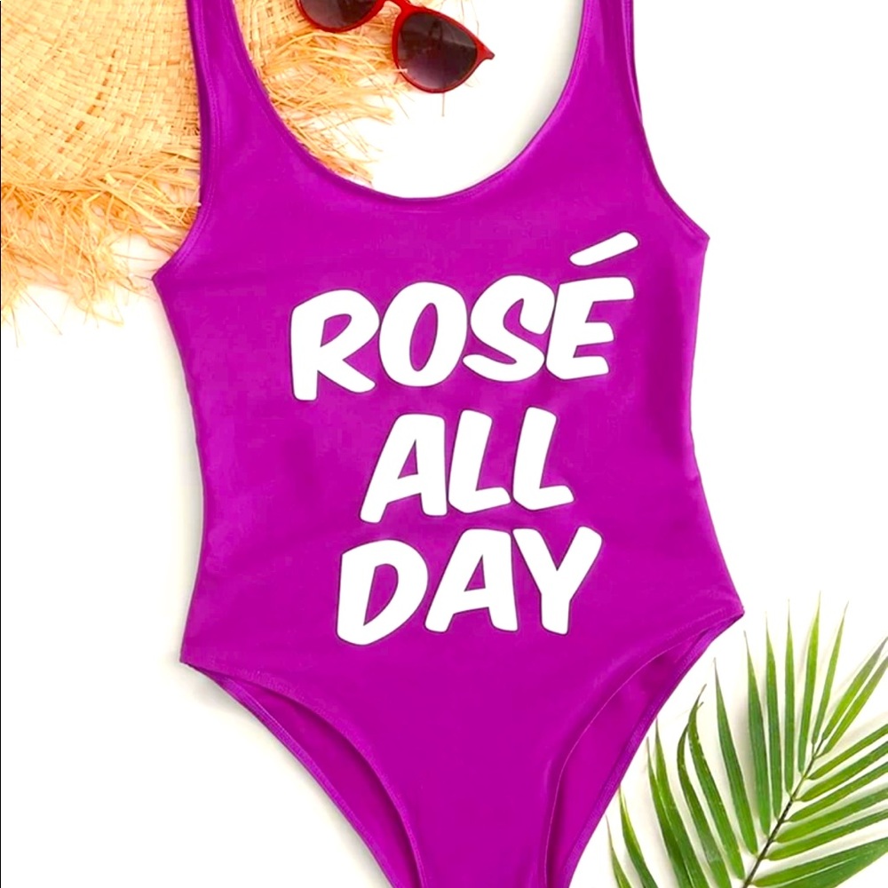 Letter Graphic One Piece Swimsuit